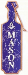 View Product Detials For The Mason Raised Mirror Letters & Crest Domed Wood Paddle