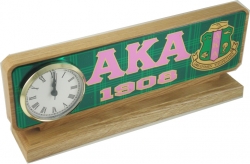 View Product Detials For The Alpha Kappa Alpha Domed Desktop Clock