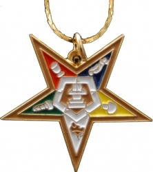 View Product Detials For The Eastern Star Symbol Pendant with Chain