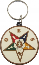 View Buying Options For The Eastern Star Split Ring Rubber Key Chain