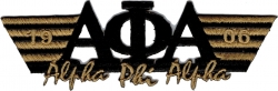 View Product Detials For The Alpha Phi Alpha 2-Tone 3-N-1 Wing Design Iron-On Patch