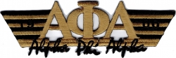 View Buying Options For The Alpha Phi Alpha 2-Tone 3-N-1 Wing Design Iron-On Patch