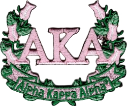 View Buying Options For The Alpha Kappa Alpha Wreath Banner Iron-On Patch