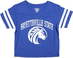 View Buying Options For The Big Boy Fayetteville State Broncos S4 Foil Cropped Womens Tee