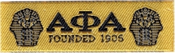 View Product Detials For The Alpha Phi Alpha Founded 1906 Thin Woven Label Iron-On Patch [Pre-Pack]