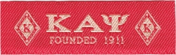 View Buying Options For The Kappa Alpha Psi Founded 1911 Thin Woven Label Iron-On Patch [Pre-Pack]