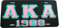 View Buying Options For The Alpha Kappa Alpha 1908 Outline Mirror License Plate