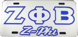 View Buying Options For The Zeta Phi Beta Z-Phi Outline Mirror License Plate