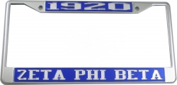 View Buying Options For The Zeta Phi Beta 1920 License Plate Frame