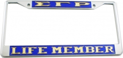 View Buying Options For The Sigma Gamma Rho Life Member License Plate Frame