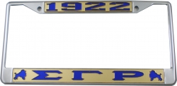 View Buying Options For The Sigma Gamma Rho 1922 Poodles Big Letter License Plate Frame