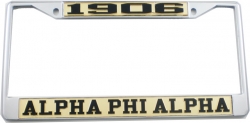 View Buying Options For The Alpha Phi Alpha 1906 License Plate Frame