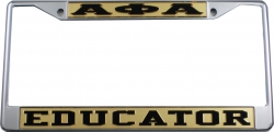 View Buying Options For The Alpha Phi Alpha Educator License Plate Frame