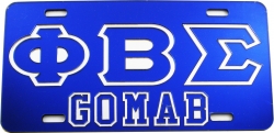 View Buying Options For The Phi Beta Sigma GOMAB Outline Mirror License Plate