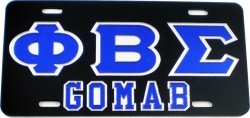 View Buying Options For The Phi Beta Sigma GOMAB Outline Mirror License Plate