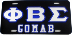 View Buying Options For The Phi Beta Sigma GOMAB Outline Mirror License Plate