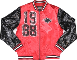 View Buying Options For The Big Boy Clark Atlanta Panthers S4 Womens Sequins Satin Jacket