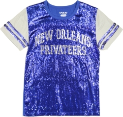 View Buying Options For The Big Boy New Orleans Privateers S6 Womens Sequins Tee
