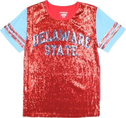 View Buying Options For The Big Boy Delaware State Hornets S6 Womens Sequins Tee