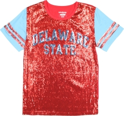 View Buying Options For The Big Boy Delaware State Hornets S6 Womens Sequins Tee