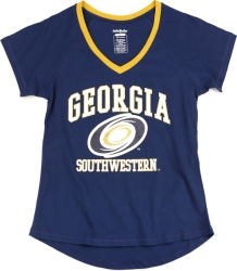 View Buying Options For The Big Boy Georgia Southwestern State Hurricanes S3 Womens V-Neck Tee