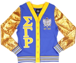 View Buying Options For The Big Boy Sigma Gamma Rho Divine 9 S12 Sequins Cardigan