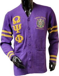 View Buying Options For The Buffalo Dallas Omega Psi Phi Chenille Varsity Cardigan