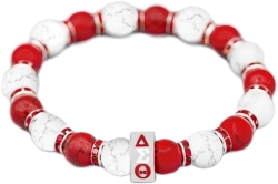 View Buying Options For The Delta Sigma Theta Stone Turquoise Bead Bracelet With Stainless Steel Charm