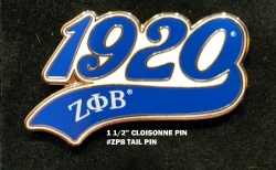 View Product Detials For The Zeta Phi Beta 1920 Tail Lapel Pin