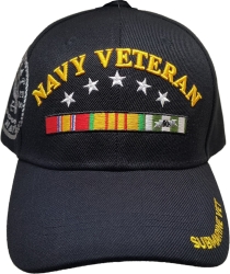 View Buying Options For The Navy Submarine Vet Vietnam Ribbons & Stars Shadow Mens Cap