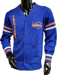 View Buying Options For The Buffalo Dallas Virginia State Trojans Unisex Varsity Cardigan