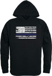View Buying Options For The RapDom Thin Blue Line Flag Graphic Mens Pullover Hoodie