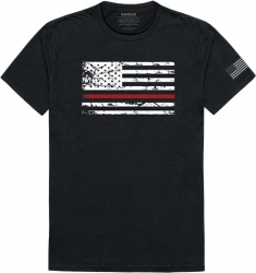 View Buying Options For The RapDom Thin Red Line US Flag Tactical Graphics Mens Tee