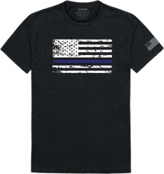 View Buying Options For The RapDom Thin Blue Line US Flag Tactical Graphics Mens Tee