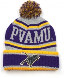 View Product Detials For The Big Boy Prairie View A&M Panthers S251 Beanie With Ball