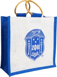 View Buying Options For The Zeta Phi Beta Crest Ladies Mini Jute Gift Bag