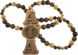 View Buying Options For The Alpha Phi Alpha Wood Bead Tiki Letter Medallion