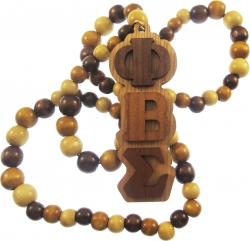 View Buying Options For The Phi Beta Sigma Wood Bead Tiki Letter Medallion