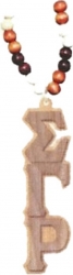 View Buying Options For The Sigma Gamma Rho Wood Bead Tiki Letter Medallion