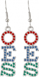 View Buying Options For The Order Of The Eastern Star Austrian Crystal Earrings