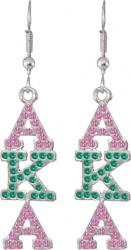 View Buying Options For The Alpha Kappa Alpha Drop Letter Crystal Ladies Earrings