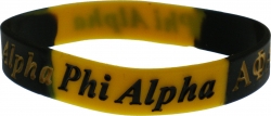 View Product Detials For The Alpha Phi Alpha Color Swirl Silicone Bracelet [Pre-Pack]