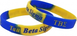 View Product Detials For The Tau Beta Sigma Color Swirl Silicone Bracelet [Pre-Pack]