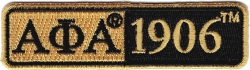 View Buying Options For The Alpha Phi Alpha 1906 Split Bar Iron-On Patch