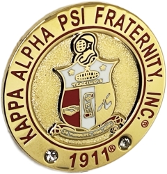 View Product Detials For The Kappa Alpha Psi Fraternity, Inc. Rhinestone Round Lapel Pin