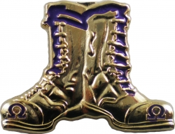 View Product Detials For The Omega Psi Phi Gold Boots Lapel Pin