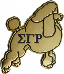 View Product Detials For The Sigma Gamma Rho Poodle Lapel Pin