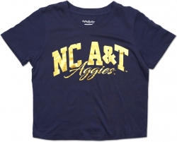 View Buying Options For The Big Boy North Carolina A&T Aggies Foil Cropped Ladies Tee