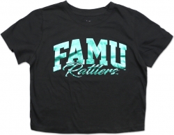 View Product Detials For The Big Boy Florida A&M Rattlers Foil Cropped Ladies Tee