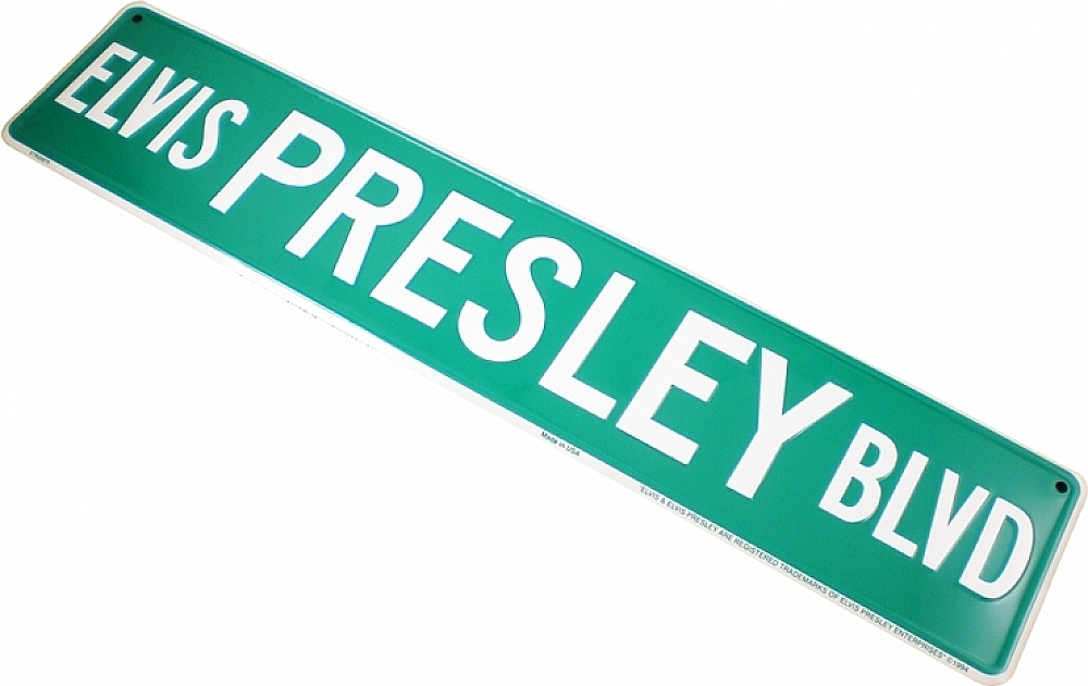 Elvis Presley Boulevard Metal Road Street Sign [Green - 24